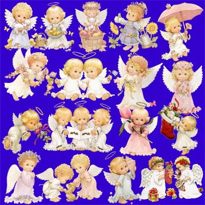 скачать Маленькие ангелы - шаблоны для Фотошоп бесплатно или скачать фотошоп фильтр шаблон кисти шрифт