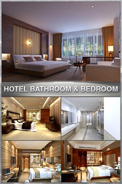 Сцены спален и туалетов в отелях