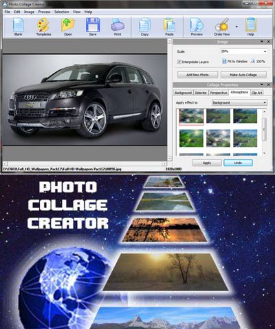 скачать фоторедактор - Photo Collage Creator 3.75 бесплатно или скачать фотошоп фильтр шаблон кисти шрифт